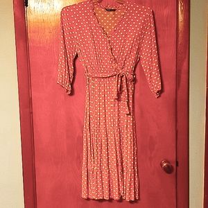 SHEIN Yellow & White Polka-dot Spring/Summer Dress